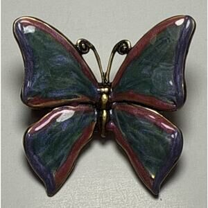 Vintage Colorful Butterly Small Brooch Pin PB146